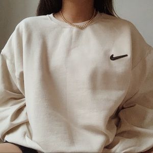 Nike crewneck sweatshirt beige Clearance